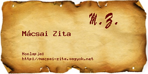 Mácsai Zita névjegykártya